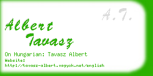 albert tavasz business card